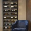 Wine Rack, Wine Rack Wall Mounted, Steel Wine Rack, Industrial Black Wine Rack, Wine Rack Floor,, Wine Rack Shelf, 22 Bottles