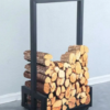 Decorative Fireplace Rack, Firewood Holder, Fireplace Rack Firewood Storage For Indoor Or Outdoor, Vertical Firewood Rack