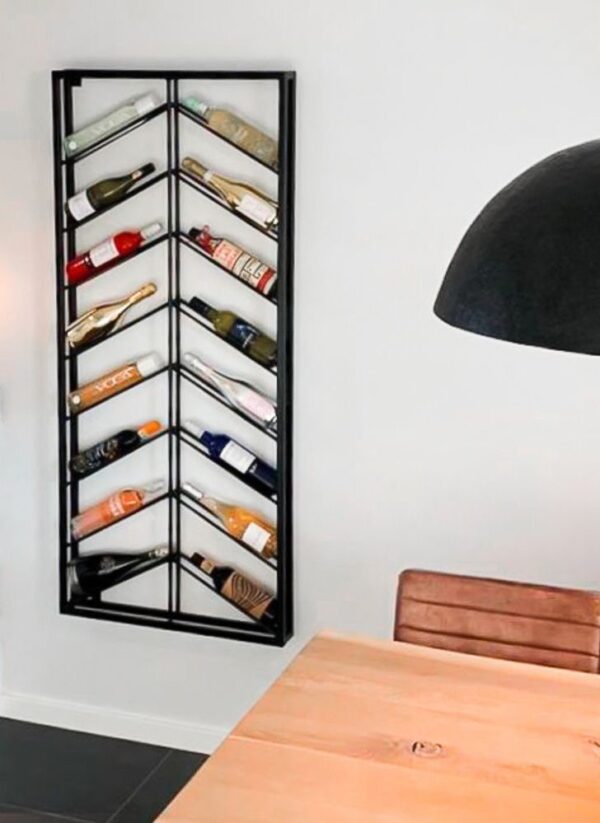 steel wine rack design