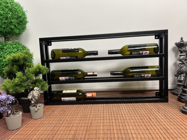 Black wine rack, wine rack wall