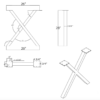 Table Legs, Dining Table Legs, Steel Table Legs, Table Legs Industrial, X Table Legs - Image 3