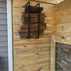 wall mount firewood rack