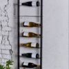 Black Wine Rack, Industrial Wine Rack, Steel Wine Rack,  8 Bottles - Image 2