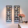 wall wine rack black