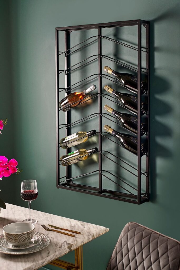 V Shaped Wine Rack Wine Rack Wall Mounted Handcrafted Home Accessories